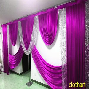 Guirnaldas de lentejuelas para boda, diseños de decoración, guirnaldas de estilista de boda para telón de fondo, cortina para fiesta, cortinas de fondo para escenario, 3M de alto por 6M wid276z