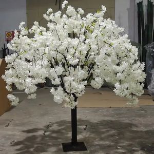 Centro de mesa de boda decoración árbol de imitación árbol de flor de cerezo artificial rosa blanco