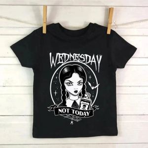 Miércoles para niños Camiseta de camiseta Camiseta Addams Odio a People Cloth Kid Girl Boy Boy Nevermore Academy THISH Baby Casual Top