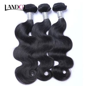 Trames Brésiliennes Vague de Corps Cheveux Vierges 3Pcs Non Transformés Brésiliens Cheveux Humains Weave Bundles Naturel Noir Pas Cher Brésilien Extension de Cheveux