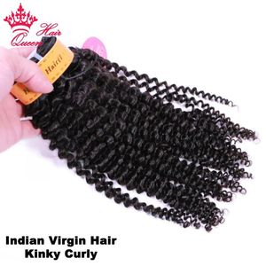 Tramas Kinky Curly Bundles 12A Armadura india del cabello humano 1/3/4PCS Pelo rizado rizado profundo Precio barato Extensiones de cabello virgen crudo Colo natural