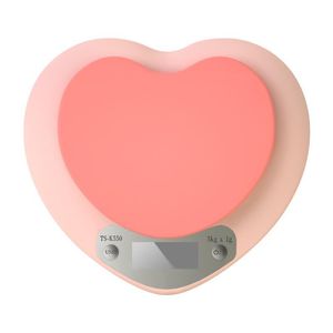 Básculas de pesaje Pink Heart Mini Báscula de cocina digital electrónica Gramo preciso para hornear 2000G / 0.1G Drop Delivery Office School Busines Dhxku