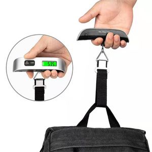Weighing Scales Portable Luggage Scale Digital LCD Display 110lb/50kg Balance Pocket Luggage Hanging Suitcase Travel Weighs Baggage Bag Tools JL1836