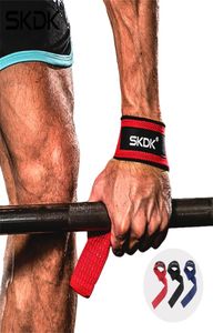 Weightlifting SKDK Gym AntiSlip Sport Safety Wrist Straps Wrist Support Crossfit Hand Grips Fitness Bodybuilding3272521