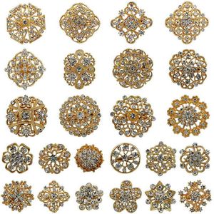 WEIMANJINGDIAN marque prix usine beaucoup de 24 pièces ensemble de broches de fleurs mélangées pour bricolage Bouquets de mariage broches accessoires Kits