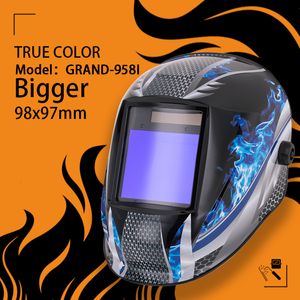 Auto Darkening Welding Helmet with True Color/Real Color, 4 Arc Sensors, Solar Cell, for MIG MAG TIG Welding, Grand-918I/958I