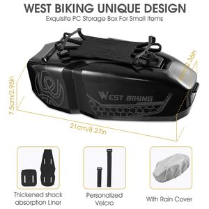 Bolsa de tubo delantero de ciclismo al oeste de ciclismo en la bolsa de caparazón de la PC resistente al agua de 6.5 pulgadas Cubierta de lluvia MTB Accesorios para bicicletas de motocicleta