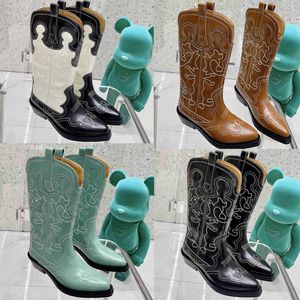 Bottes occidentales Cowboy femmes bottes de créateur bottes de mode brodées bottines Cowboy américaines de haute qualité bottes pointues en cuir