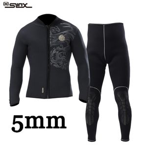 Wetsuits Drys 5mm diving dive wet jackets for men neoprene jacket professional kitesurfing clothes pants front zip 221102