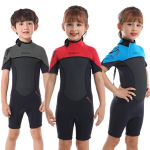 Trajes de neopreno Trajes secos Niños Trajes de baño gruesos Neopreno Surf Shorty Traje de neopreno para niños Niñas Traje de buceo submarino Niños Scuba Traje de baño Mantener caliente 2.5 mm 230213