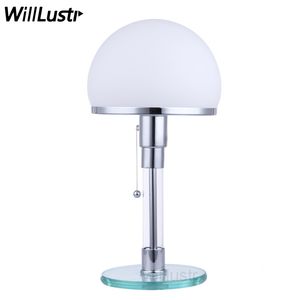 WG24 lampe de table Bauhaus Wilhelm Wagenfeld design moderne Bauhaus lampe de bureau verre acier inoxydable éclairage classique chambre étude hôtel