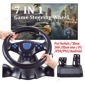 Roues Gaming Racing Wheel Wheel pour Nintendo Switch / Xbox One / Xbox 360 / PS4 / PS3 / PC / Android Racing Vibration Joysticks Contrôle