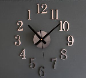 Horloge inversée BACK METALLIQUE VRAI TRUE 3D STEREO DIY DIY HORLOGE MONTAGE DIY MONTAGE CREATIVE MODE REVERSAL