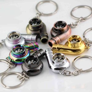 Sifflet son Turbo porte-clés manchon roulement filature Auto pièce modèle turbocompresseur porte-clés anneau porte-clés porte-clés