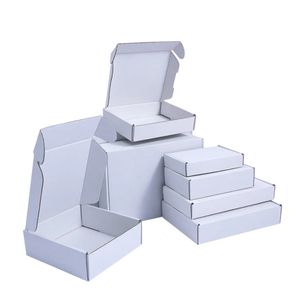 Blanc / marron multi-taille Kraft Carton Emballage Fête de mariage Small cadeaux Fabriqué à la main