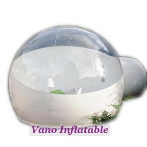 Maison à bulles blanche gonflable, tente transparente, dôme, diamètre 3m 4m, pour vacances en famille, vente en gros en usine, souffleur gratuit