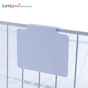 Porte-étiquettes à clip blanc Stylo à craie Étiquettes pour tableau noir Classification du stockage des aliments Clips amovibles pour poubelles en métal | Loripos