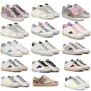 Blanc Italie enfants taille chaussures décontractées pour enfants Do-old Dirty Golden Glitter Camo Sneakers Bicolor Leather Super Star And Heel Metal Lettering
