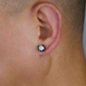 Blanc rose rouge cz pierre forte magnétique oreille étalon femmes hommes punk zircon aimants d'oreilles non perçant les clips d'oreille magnétique non