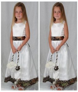 Blanco con vestidos de niñas de flores de camuflaje para boda campestre, manga casquillo, joya, vestido de fiesta para niñas pequeñas, vestido para ocasiones especiales, vestido 5370295