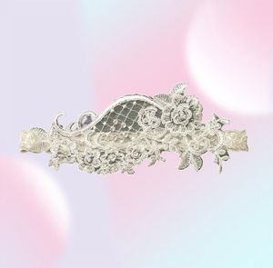 White Women039S Sexy Lingerie Garters Cinturón de encaje Piernas Anillo Arness Garter de boda Apliques de flores nupciales Set1762584