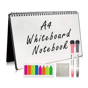 Whiteboards A4 Size Whiteboard Notebook Board reusable Notebook Meeting Notebook White Board with Pen Presentation Supplies 230914