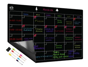 Tableau blanc magnétique gratuit à 8 stylos, tableau calendrier mensuel pour réfrigérateur, tableau blanc magnétique pour réfrigérateur, tableau noir 231007