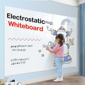 Whiteboards Innovative Whiteboard Sticker Static Cling No Residue Perfect for Drawing and Writing on Any Surface Dry Eraser White Board 231007