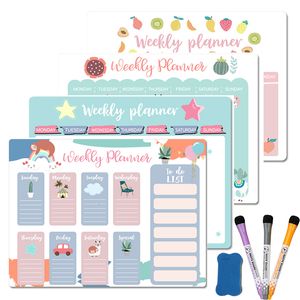 Whiteboards Magnetic Weekly Monthly Planner Calendar Magnets Black Board Sadhu Whiteboard Markers for Notes Drawing Fridge Sticker 230217