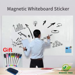Tableau blanc Tableau blanc autocollant mural magnétique doux effaçable mémo message planche à dessin pour bureau à domicile école enseignement tableau d'affichage