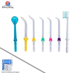 Blanchiment 7 pièces buses de remplacement 5 types différents pièces d'irrigateur oral embouts de jet de jet d'eau nettoyage des dents pour appareils dentaires soins bucco-dentaires