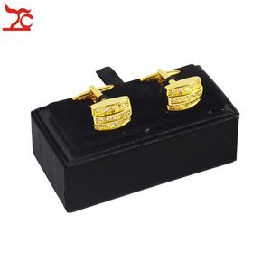 Caja de gemelos negra para hombre, 10 Uds., caja de regalo de joyería Classicia, paquete de gemelos de marca, caja de 8x4x3cm 260e