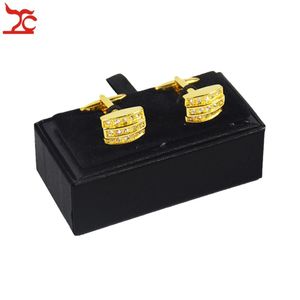 Entier 10 pièces hommes noir bouton de manchette boîte Classicia bijoux cadeau boîte marque bouton de manchette paquet cas boîte 8x4x3cm 193x