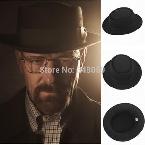 Whole-2015 Fashion Men Classic Felt Pork Pie Porkpie Fedora Hat Chapea Cap Upturn Masculino Black Ribbon Band Panama Hats 216o