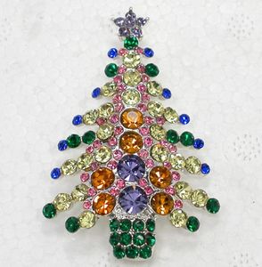 Broche d'arbre de noël en cristal strass, magnifique, broches pour cadeaux de noël, C6809177043