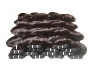 Los paquetes de cabello humano no remy de onda del cuerpo brasileño completo tejen 1 kg, 20 paquetes, lote de color negro natural, 100 cabello humano puede cambiar 2047281