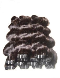 Paquetes de cabello humano no remy de onda del cuerpo brasileño completo teje 1 kg 20 paquetes lote color negro natural 100 cabello humano puede cambiar 6644849