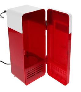 Bureau de bureau entier mini gadget USB canettes de boisse plus cool réchauffeur de réchauffeur de réfrigérateur Réfrigérateur avec un réfrigérateur USB LED interne 4987283