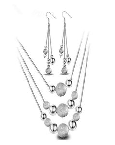 entier ER Romantique 925 Italie Collier Petite Amie Bijoux Italiens Argent Plaqué Multi Boules Sans Collier Femmes Mignon Tour De Cou Neclace S9056752