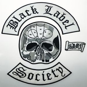 Hele Uitstekende 4pc Back Set Black Label Society Geborduurde Iron Patch Biker Jacket Rider Vest Patch Iron Op Elk Kledingstuk Mode257r