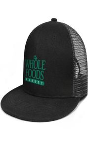 Whole Foods Market Casquette de camionneur à bord plat unisexe biologique sain Styles de casquettes de baseball personnalisées Flash or Camouflage rose blanc 1345423