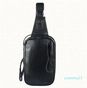 Sac de poitrine en cuir pour hommes entiers Voyage Randonnée Équitation Sling Bag pour hommes Cross Shoulder 25 Sling Chest Casual sac à dos out28307C