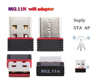 Adaptateur Bluetooth USB entier Mini STA WiFi Wlan Adaptateur de 150 Mbps 80211n Dongle sans fil pour Win10 7 WLAN ACCESSORY9780356