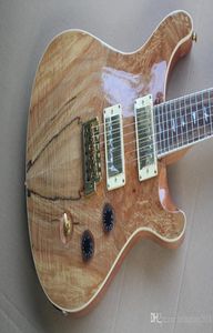 Guitare en couleur en bois naturel avec cordes durs en or
