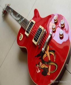 NUEVO NUEVO GIBSOLP Custom Slash Guitarra Electric Guitar de caoba Abalone Snake Calidad en rojo L 1208105509603