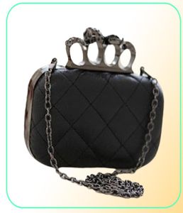 Entièrement nouveau sac à main le crâne vintage Black Skull SANGLE SAGLE SAGLE DE SCHAG SAGLE La chaîne inclinée Sac à bandoulière JS2909444241