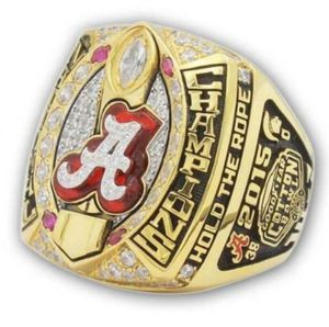 Anillos enteros 2015 Alabama Crimson Tide National Custom Sports Championship Ring con cajas Campeonato Rings253A