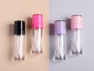 Paquete de cosméticos de herramienta de maquillaje redondo completo contenedor de aceite de 6 ml rosa púrpura claro tubos de brillo de labios vacíos contenedores de bálsamo labial 1698777