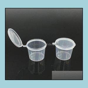 Vente complète 1oz jetable en plastique portion tasse connt sauce snack soufflé vinaigrette jello s conteneurs boîtes d'emballage livraison directe 2021 offi