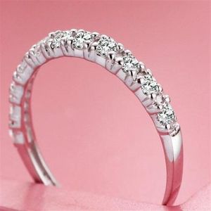 Anillos de plata de ley 925 de boda de plata entera para mujer, anillo de compromiso de diamante de imitación rojo púrpura, joyería de estrella 2411